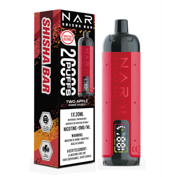 Nar Two Apple Disposable Hookah Vape in Sahara Smokes Vancouver Vape shop