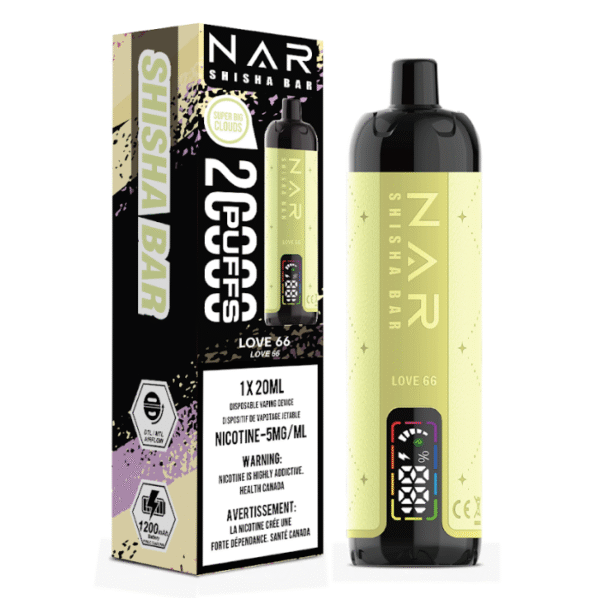 Nar Love 66 Disposable Hookah Vape in Sahara Smokes Vancouver Vape shop