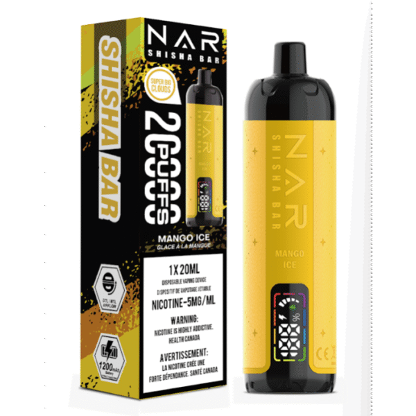 Nar Mango Ice Disposable Hookah Vape in Sahara Smokes Vancouver Vape shop