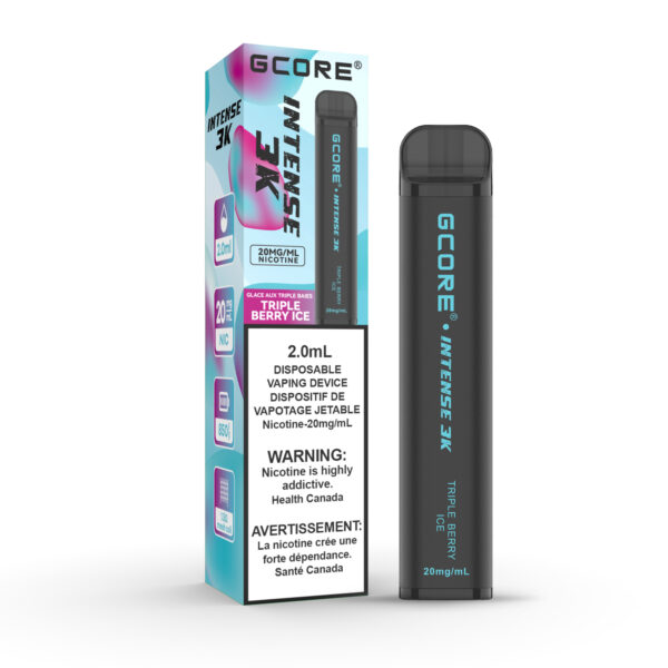 G Core Intense 3K Triple Berry Ice Vape in Sahara Smokes Vancouver Vape shop